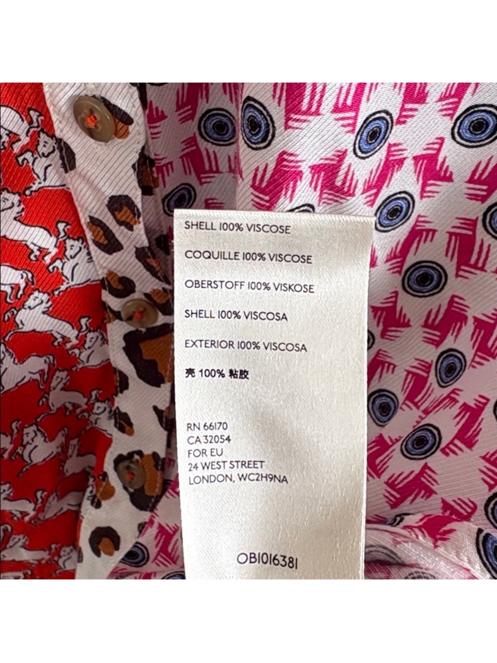 Anthropologie Maeve Bernadette Mixed Print Button Front Blouse Top Size XS EUC - Picture 9 of 11